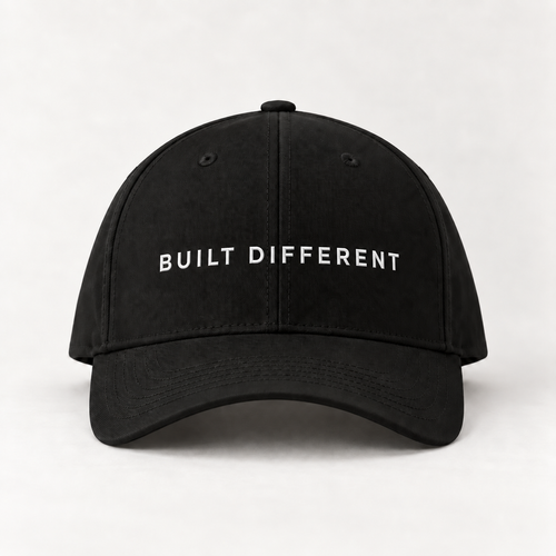 BUILT DIFFERENT black cap mockup